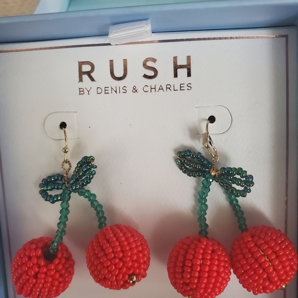 Rush by Denis & Charles Cherry Earrings - Picture 3 of 3